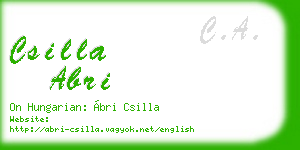 csilla abri business card