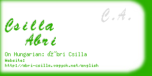 csilla abri business card